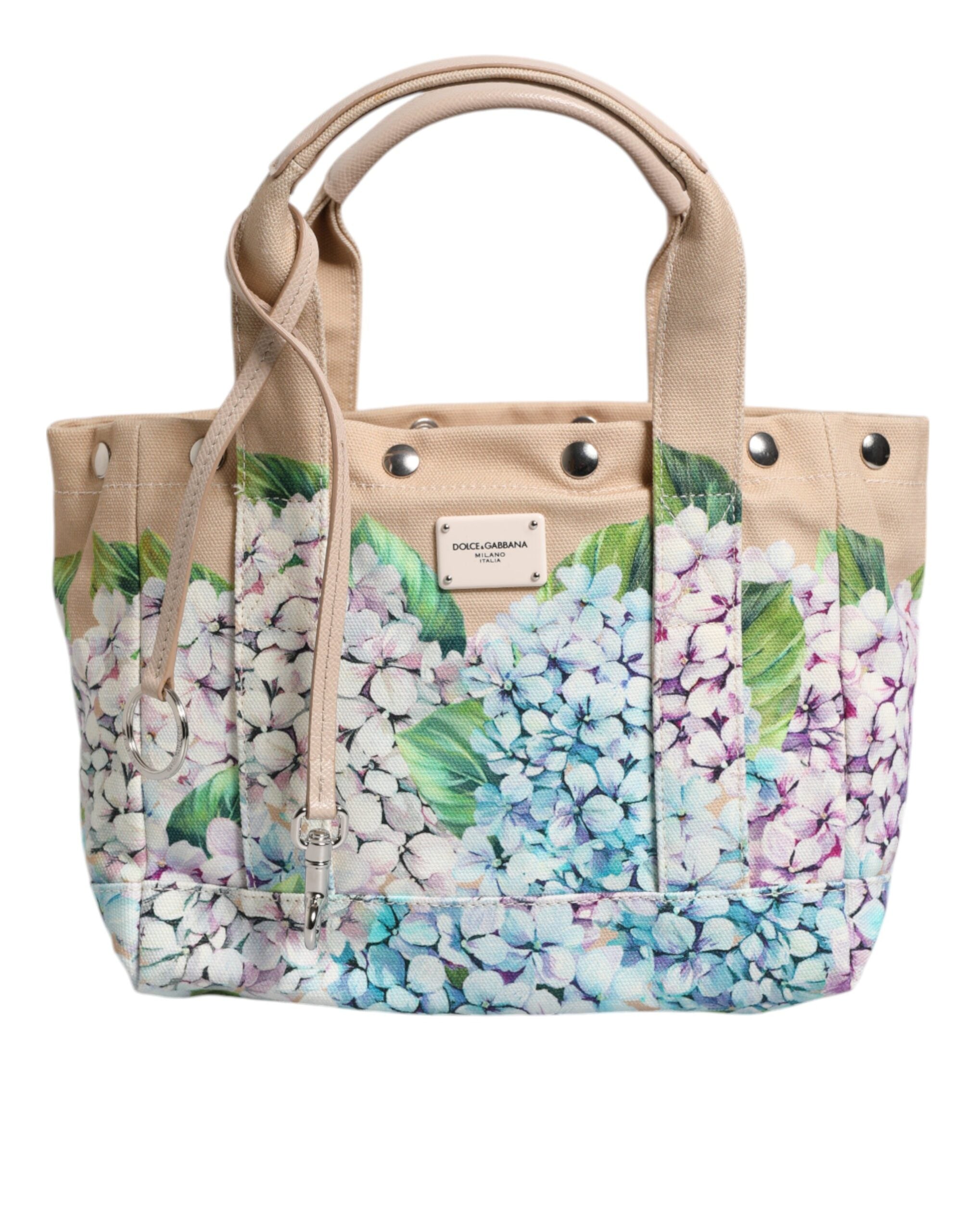 Dolce & Gabbana Çok Renkli Çiçekli Kanvas TANIA Üst Saplı Tote Çanta